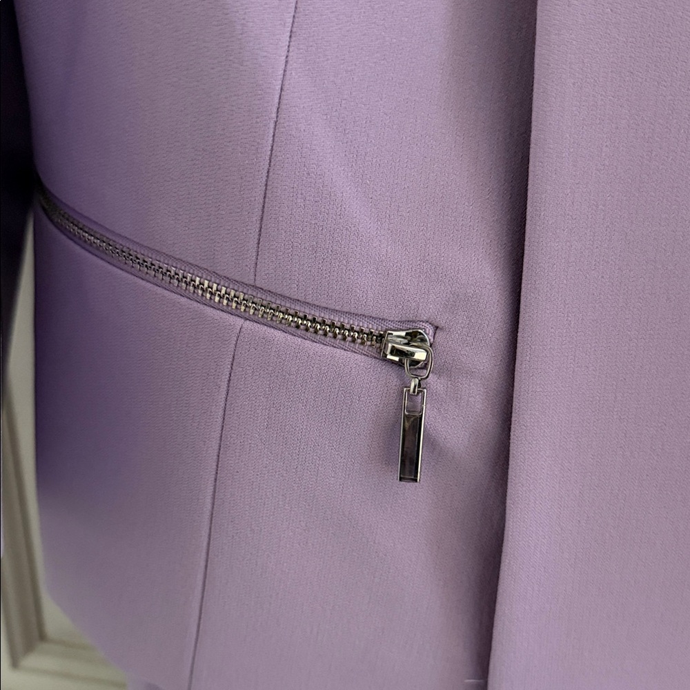 Black Label Lavender Open-Front Blazer Jacket - Picture 3 of 5